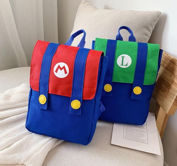 Mode Einfach Mari Bros Nylon Rucksack Kinder Studenten Doppel Umhängetasche Festival Geschenk Kinder Tasche Zubehör