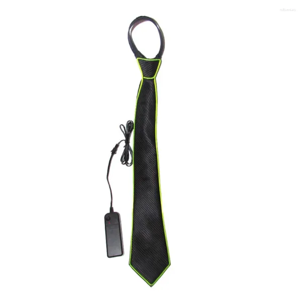 Bow Ties LED ışıltı kravat sarı şerit boyun kravat cosplay dekorasyonu