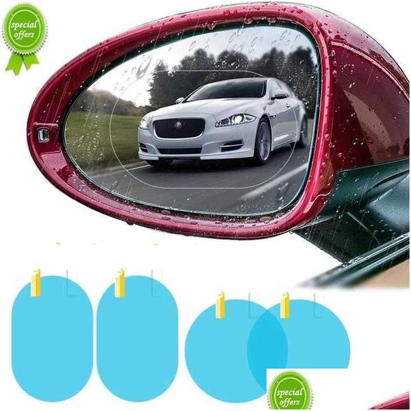 Autoaufkleber Neu 1 Stück Aufkleber Regenschutzfolie für Rückspiegel Regen klare Sicht in regnerischen Tagen Anti-Glare Drop Lieferung Autos M Ottda