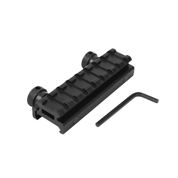 8 Slot Tactical Riser Base Scope Mount Adattatore a coda di rondine per staffa per binario Weaver Picatinny da 20 mm