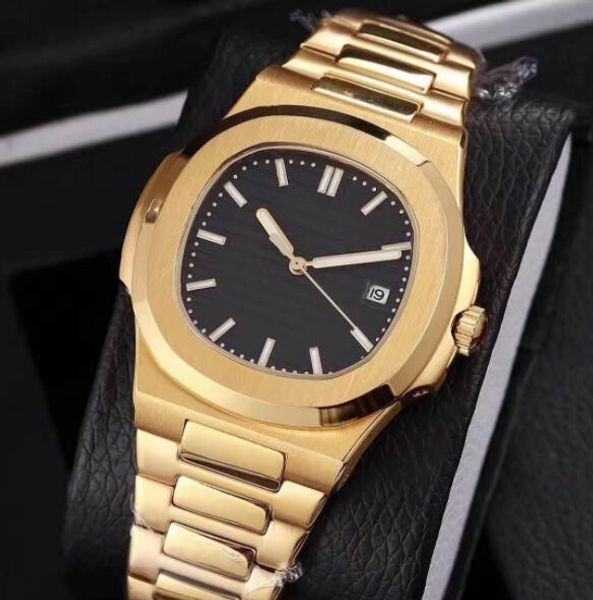 Novo máquinas automáticas 40mm relógio de relógio automático Modelo Sapphire Glass Relógios 18 K Relógio de aço inoxidável dourado