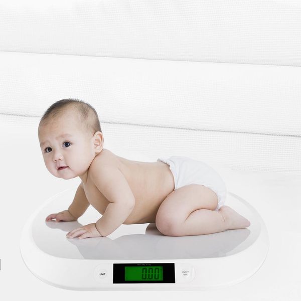 Waage, LCD-Bildschirm, digitale Babywaage, 20 kg/10 g, elektronische Gewichtswaage für Neugeborene, hochpräzise Messanzeige