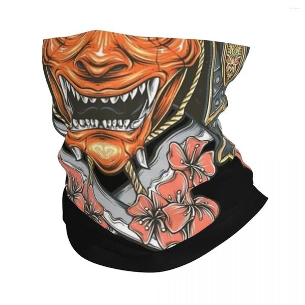 Lenços Guerreiro Arte Japonesa Oni Japão Diabo Bandana Pescoço Capa Impressa Samurai Máscara Cachecol Multifuncional Headwear Unissex Respirável