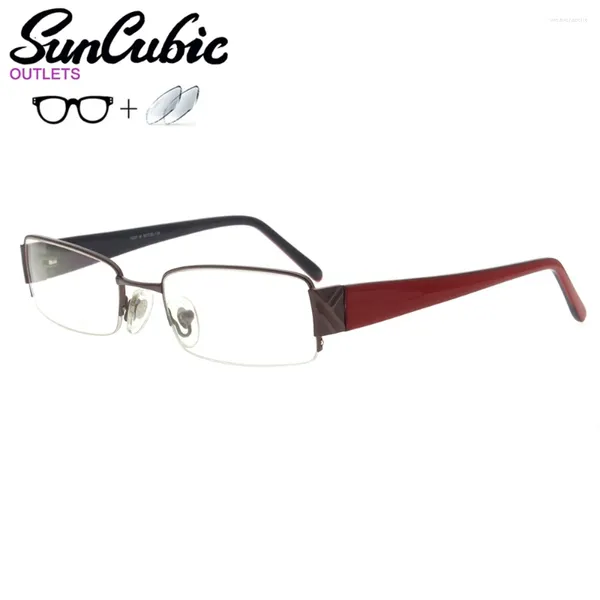 Montature per occhiali da sole G227W Tipi di affari Occhiali da vista da donna in acciaio inossidabile Montatura di alta qualità Stile moda Lenti pulite Occhiali dal design classico