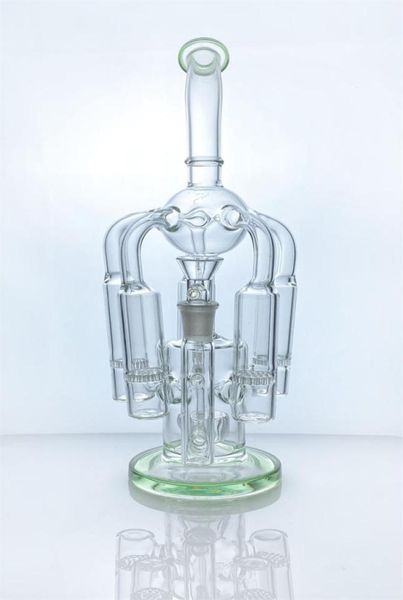 Incredibile caratteristica tubo da fumo per collettore di narghilè in vetro con ciotola da 5 perc, connettore maschio da 14 mm GB2919002766