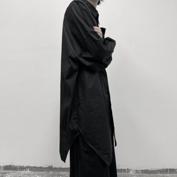 Damenblusen Dark Series Hochwertiges Swallow Tail Drop Feeling Shirt Design Coat Man Delicate Korean Style Lovers