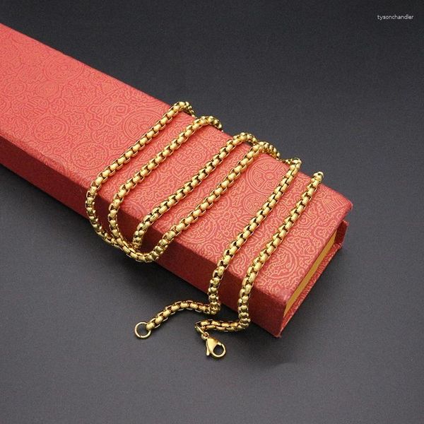 Catene JSBAO Wholesale Trendy Women Neckless Acciaio inossidabile 70 cm Catena Gold Gold Men per regalo