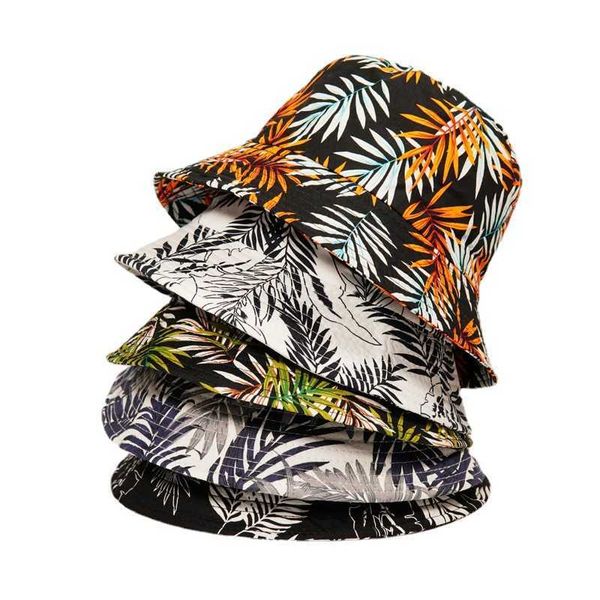 Cappelli a tesa larga New Unisex Cappello da pesca Donna Uomo Hip Hop Cap Coppia Leaf Panama Cappello da pescatore Sun Flat Top Cappelli da pescatore Lady Outdoor Caps Gift AA230426