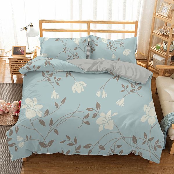 Наборы постельных принадлежностей Лето Продажа печатных постельных принадлежностей для домашнего одеяла и наволочки 2/3 шт.