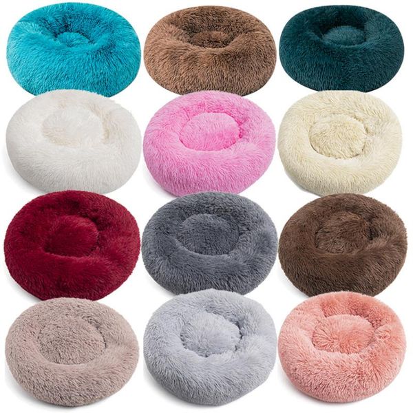 Cuccia per gatti rotonda Cuccia in peluche super morbida Imbottitura morbida e soffice Sacco a pelo adatto per cani e gatti grandi e piccoli Materasso per animali domestici