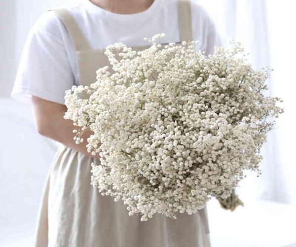 Fiori naturali essiccati conservati Gypsophila Paniculata Baby039s Breath Bouquet di fiori Regalo per matrimoni Decorazioni per la casa Puntelli per Po 3327580