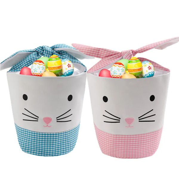 4 Stili Festa di Pasqua Cartoon Bunny Secchio Bambini Regali carini Festival Caramelle Cesto di uova Giocattolo Tote Borsa di stoccaggio Decorazione ZZ