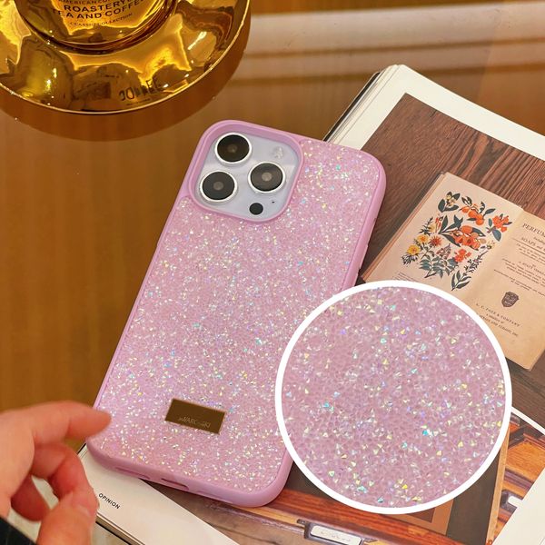 iPhone Case Lüks Tasarımcı Bling Glitter Telefon Kılıfı İPhone 15 14 Pro Max 13 12 11 Mobil Kabuk Moda Kadınlar Köpüklü Rhinestone Elmas Jewelly Crystal Cover