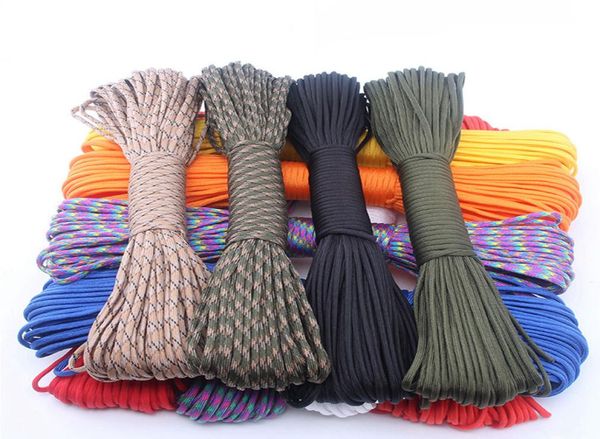 250 cores paracord 550 corda tipo iii 7 suporte 100ft 50ft paracord corda kit de sobrevivência inteiro9756887