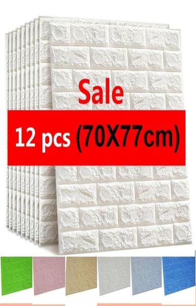 12 peças painéis de espuma de tijolo adesivos de parede 3D autoadesivos DIY papel de parede de pedra em relevo decoração de casa sala de estar decoração de cozinha 22037593757