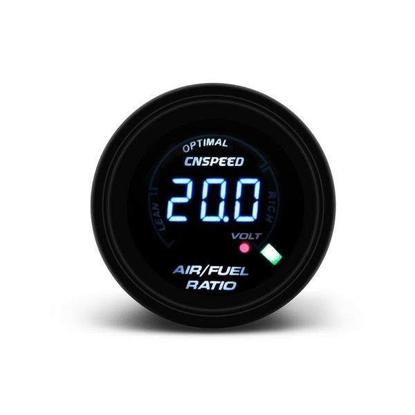 Kraftstoffanzeigen Cnspeed 2 Zoll 52 mm LEDs Digital Voltmeter Gauge Meter Racing Air Ratio mit Licht Drop Delivery Mobiles Motorräder Dh7O1