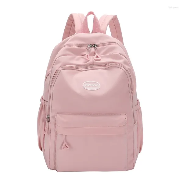 Borse da scuola Zaino Borsa firmata Corea Ragazze Nylon Ragazza Moda Zaini da donna semplici Tendenza 2023 Viaggio Rosa Kawaii Bolsas