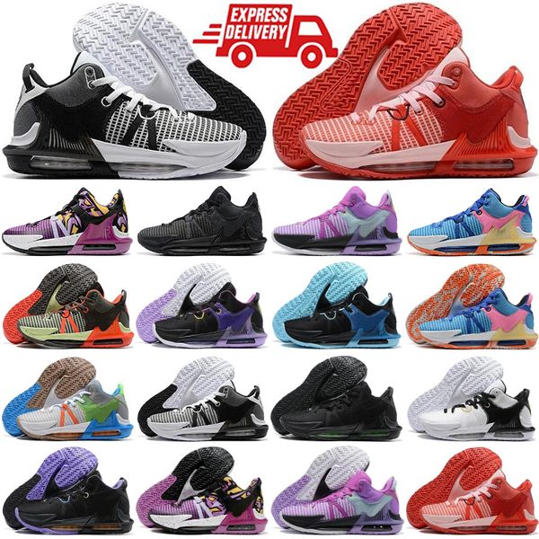 Scarpe da basket da uomo testimoni 7 vii se Bianco Rosso Nero Volt Crimson Viola Giallo Oro Blu Marrone sneakers con scatola