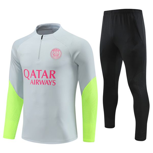 22 23 24 Psges Tracksuit Soccer Jersey Camisa MBAPPE JOMETAS DE TREINAMENTO DE TREINAMENTO DE FOITO MBAPPE 22 2023 2024 Chandal FUTBOL Sobrevérbia Pé M 4927