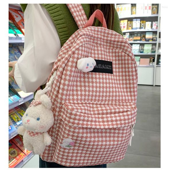 Zaino 2023 Fashion Kawaii Girls Lady Travel Mochila Bookbag per adolescenti Cute Shoolbag College Borsa a tracolla da donna