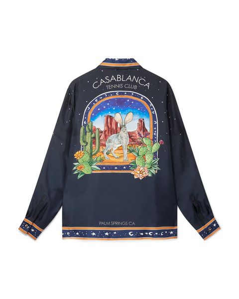 Casablanca Designer-Hemd, Originalprodukt, Stern, Hase, Kaktus, Männer und Frauen, Modelle, Paare, Hawaii, langärmelige Hemden