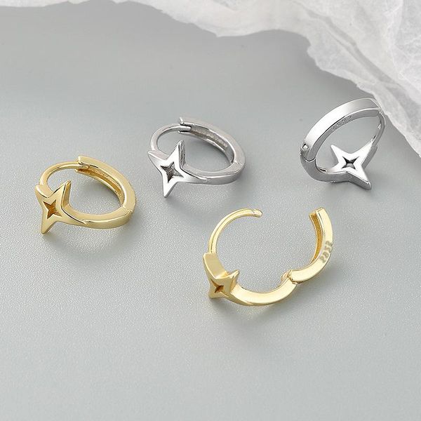 Orecchini a cerchio placcati in oro 18k orecchini a perno gioielli a cerchio donne squisiti orecchini con geometria a perno regalo di San Valentino set di gioielli all'ingrosso regalo perno in argento