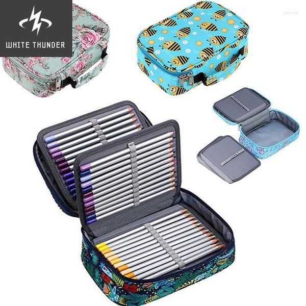 Hole Lápis Caixa para Escola Caixa de caneta Cute Cartucho de abelha Kawaii menino menino macaco grande lápis Kit de papelaria de bolsa de penal coreana