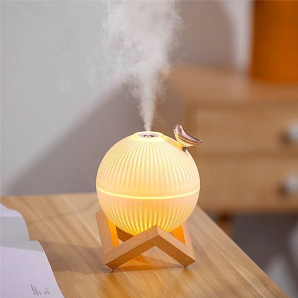Luftbefeuchter Mini Home Room Bird USB Ultraschall Luftbefeuchter Cool Mist Maker LED Lampe 230427