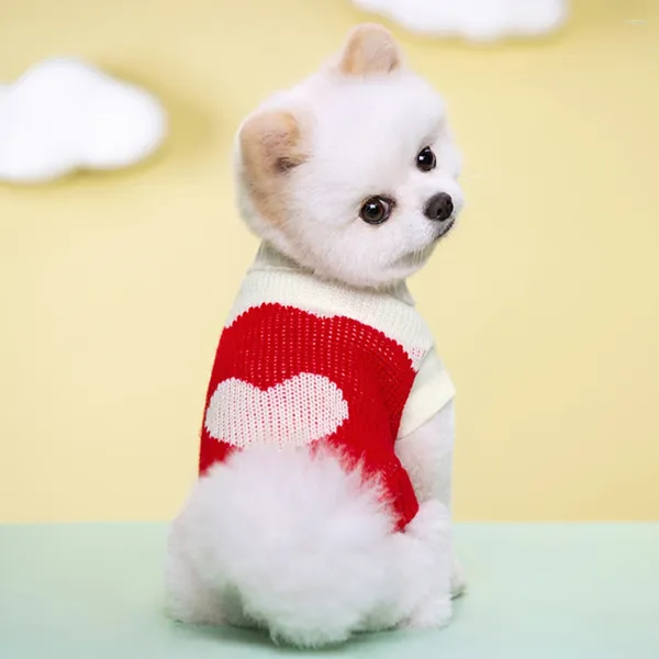 Vestuário de cachorro roupas para animais de estimação suéter de malha manter quente filhote de cachorro pulôver roupas color-block suéteres outono e inverno