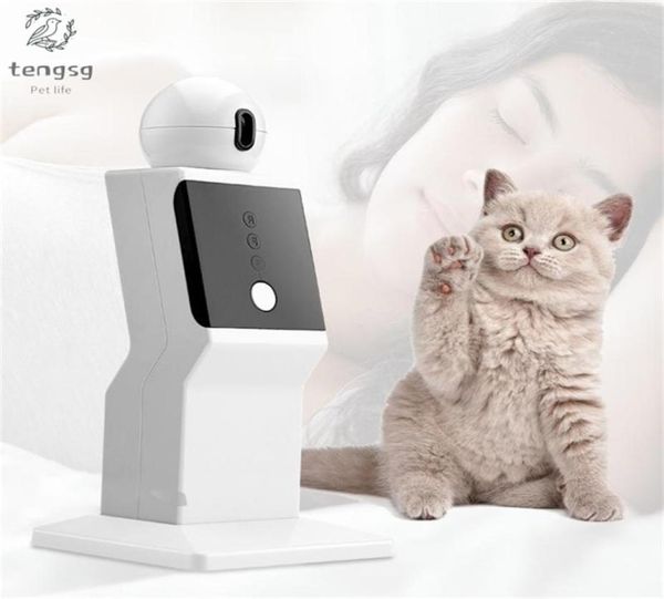 Laser elétrico gato brinquedo robô provocando gatos brinquedos automático para gatinho jogar jogo pet silencioso modo aleatório ponto de onda engraçado brinquedos loucos 201537403