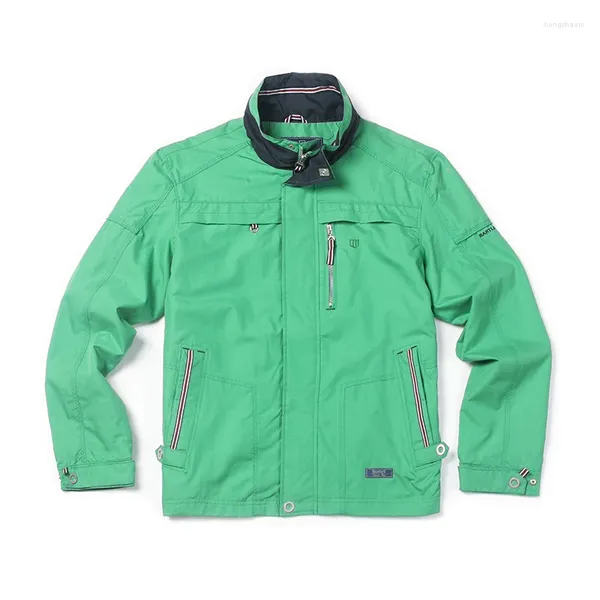 Мужские куртки Зеленая легкая сетчатая подкладка Мужская куртка Ветровка для мужчин