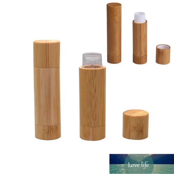 100pcs 5ml Bamboo Cosmetico professionale Riempimento diretto Contenitore per balsamo per labbra 5g Tubo per rossetto di bellezza di bambù naturale vuoto Classico