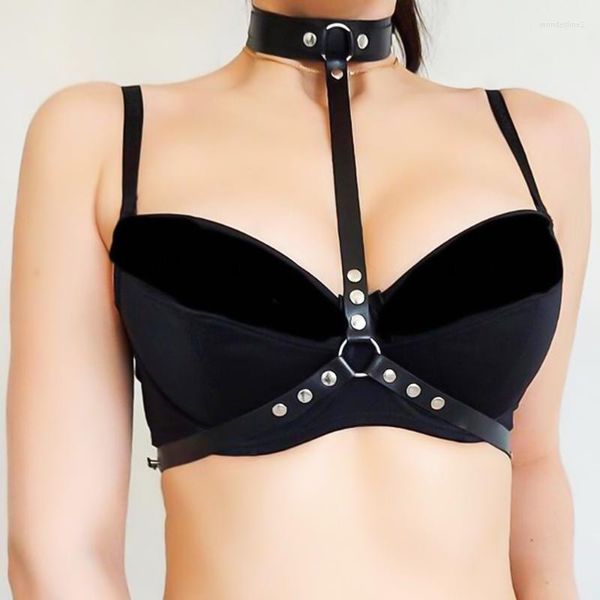 Cinture EagleKu Donna PU Imbracatura in pelle Reggiseno pettorale Gabbia Sexy Lingerie Cinturino fatto a mano Giarrettiera Spada Cintura Bondage Crop Abiti gotici