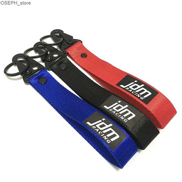 Ключевые кольца Hot Car Keytags Strap Emblem Nylon Webming Blue Strap Gew Chace Chain с стальным пружинным клипком Lanyard Accessorie J230427