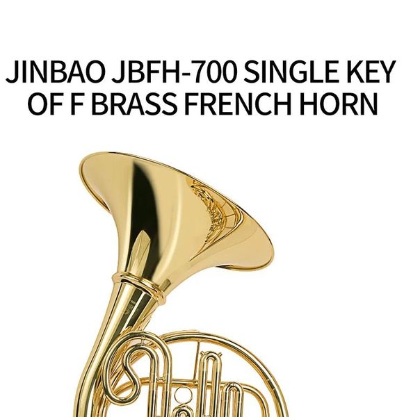 JinBao Instrumento de sopro Corno-m JBFH-700 Hornerner Baltopha Cor-s Chave única de buzina francesa de latão Bb