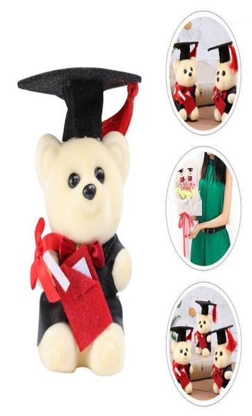Confezione regalo 8 pezzi Bambole di orsi di laurea Orsi seduti Decorazione stagionale6591040