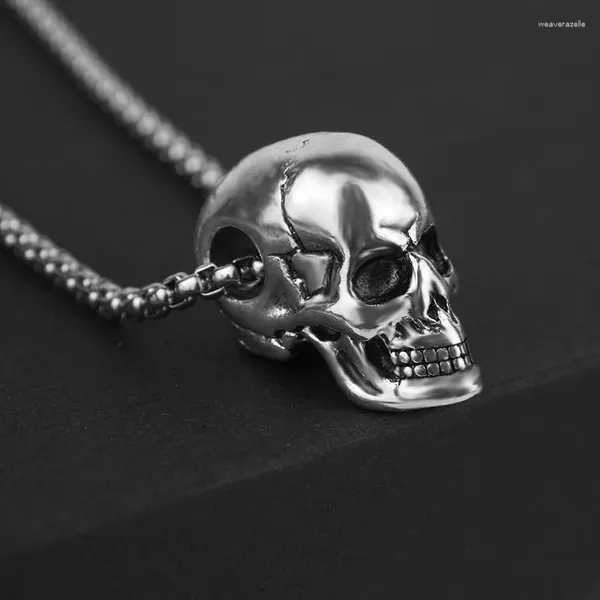 Anhänger Halsketten Edelstahl Schmuck Titan Steampunk Totenkopf Kette Zubehör Halskette