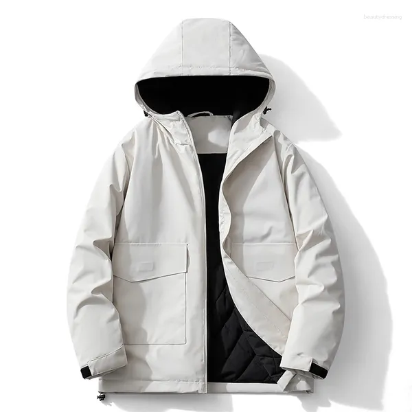 Erkek Ceketler Erkek Sonbahar Kış Softshell Yürüyüş Ceket Polar Su Geçirmez Rüzgar Geçirmez Dış Giyim Ceket Kamp Rüzgar Yasağı Pamuk Peded