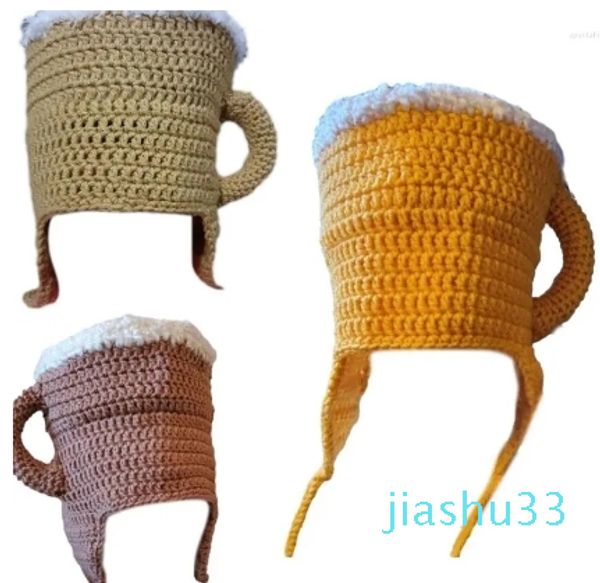 Berretto Divertente Tazza di Birra Cosplay Teen Cappello Colorato Lavorato a Maglia Cool Boy Props Amanti di Halloween