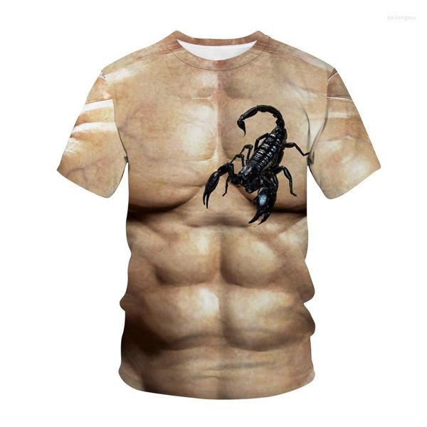 T-shirt da uomo 2023 Stampa digitale 3D Hunk Muscl Camicia Uomo Donna Estate Divertente Adulto Bambino Popula Personalizzato Streetwear Top