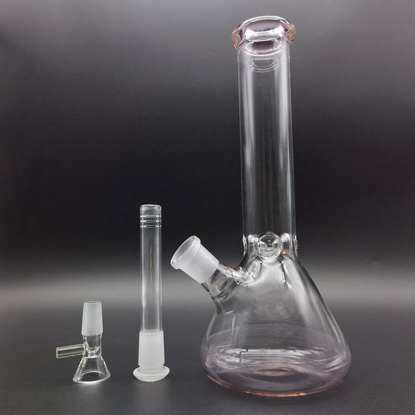 Bongueiro de bongueiro de vidro de 10 polegadas Precolador de cachimbo de água para fumar tubo de água+ tigela