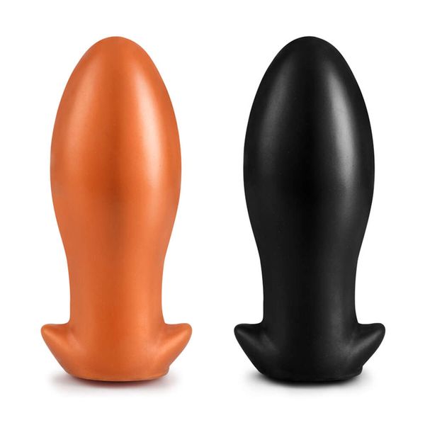 Brinquedo sexual massageador 9.05 segundos, material de silicone longo, ovo de dinossauro, plug anal posterior, cor dourada e preta, brinquedos super macios para homens e mulheres