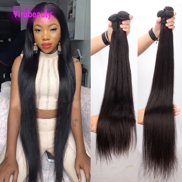 Cabelo humano brasileiro de Yirubeauty Cabelo de cabelo virgem indiano de Índia Duas duplas de 30 a 42 polegadas de cor natural mais longa