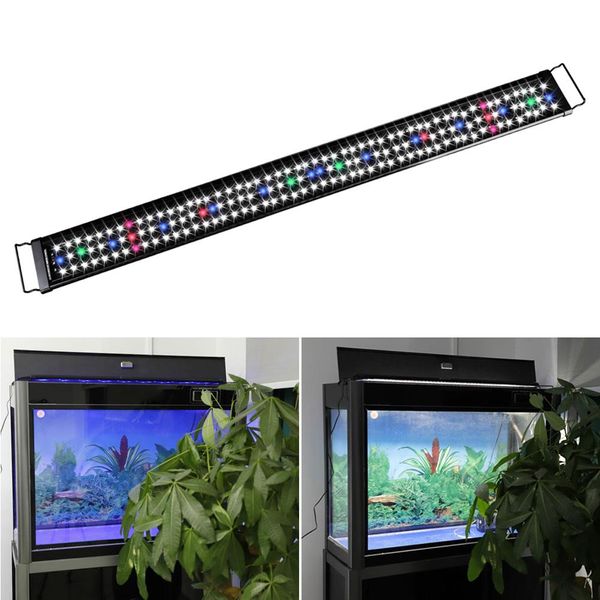 Illuminazione 30CM 45CM Nero LED Acquario Luce Spettro completo led acquario aquario marinho illuminazione per acquario d'acqua dolce Impianto marino