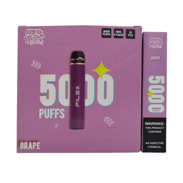 E-sigaretten Origineel 00% Flex maxi 5000 trekjes 650 mah 12 ml voorvulapparaat wegwerp e-sigaret autorisatie 17 smaken Vape desechable randm tornado