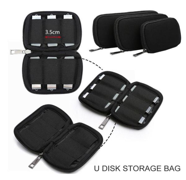 Aufbewahrungstaschen 1 Stück SML-Tasche für USB-Flash-Laufwerke Organizer-Hülle mit Reißverschluss Reise staubdicht stoßfest tragbar3931482