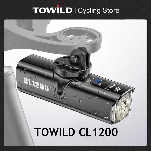 Fahrradlichter TOWILD CL1200/600LM Fahrradlicht Frontlampe USB wiederaufladbar LED 21700 4000mAh Fahrradlicht Wasserdichter Scheinwerfer Fahrradzubehör P230427