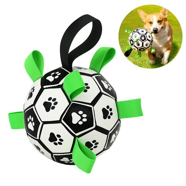 Игрушки мяч для домашних животных, игрушки для маленьких и больших собак, интерактивная футбольная игрушка, тренировка на открытом воздухе, футбол для щенков с инфляционным насосом, товары для собак