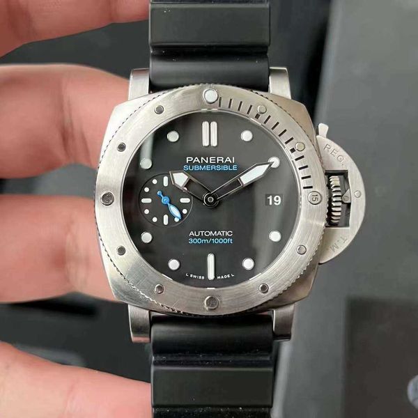 Relógios mecânicos relógios de pulso de luxo submarino pam00973 relógio masculino automático 42mm à prova d' água aço inoxidável completo de alta qualidade