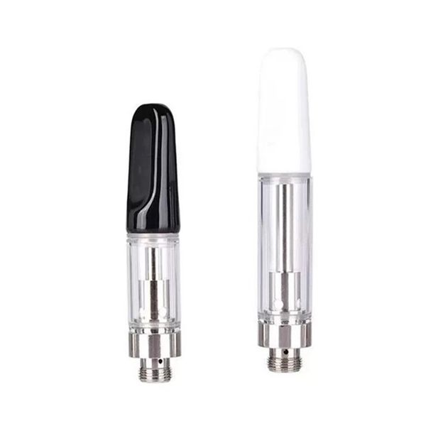 Toptan TH205 0.5ml 0.8ml 1.0ml atomizer seramik bobin kartuşları 510 iplik boş kalın yağ buharlaştırıcı cam seramikler vape arabaları köpük ambalaj mevcut özelleştir